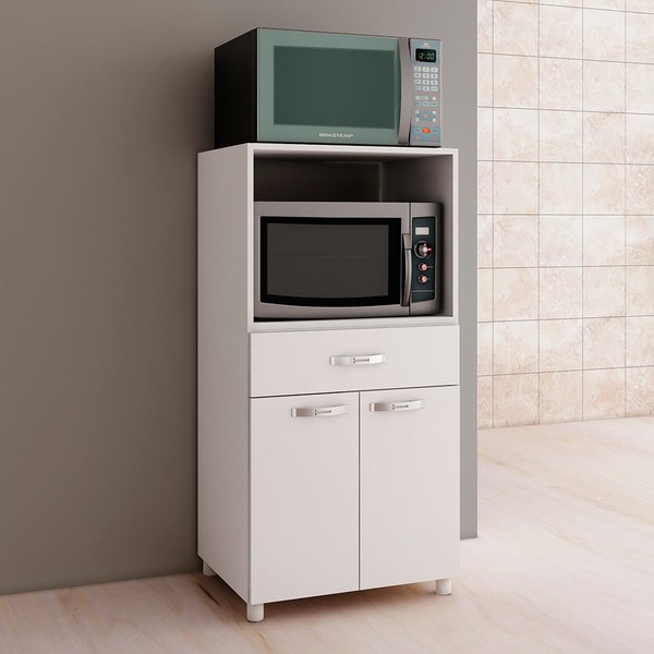 Armário de Cozinha para Forno 2 Portas Bf15 Branco - Fellicci