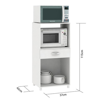 Armário de Cozinha para Forno 2 Portas Bf15 Branco - Fellicci