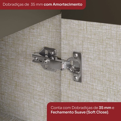 Armário Aéreo Cozinha 1 Porta Connect Duna/Cristal C53 - Henn