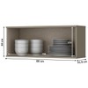 Armário Aéreo Cozinha 1 Porta Basculante Connect Duna/Cristal C54 - Henn