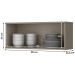 Armário Aéreo Cozinha 1 Porta Basculante Connect Duna/Cristal C54 - Henn