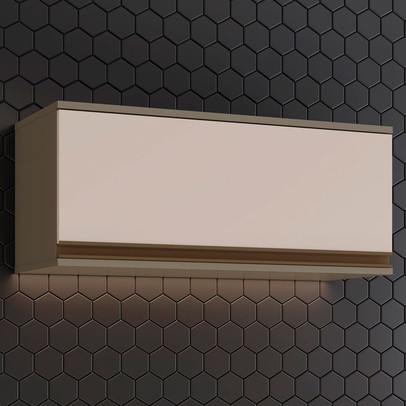 Armário Aéreo Cozinha 1 Porta Basculante Connect Duna/Cristal C54 - Henn