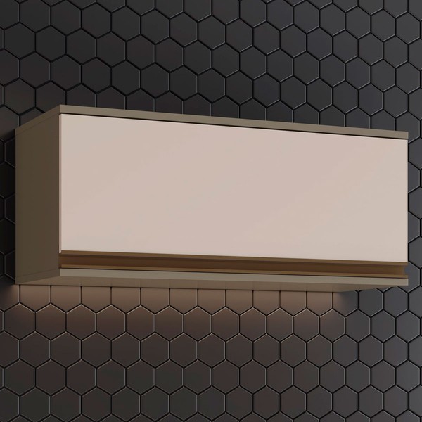 Armário Aéreo Cozinha 1 Porta Basculante Connect Duna/Cristal C54 - Henn