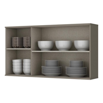 Armário Aéreo Cozinha 3 Portas Connect Duna/Cristal C56 - Henn