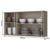 Armário Aéreo Cozinha 3 Portas Connect Duna/Cristal C56 - Henn