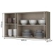 Armário Aéreo Cozinha 3 Portas Connect Duna/Cristal C56 - Henn