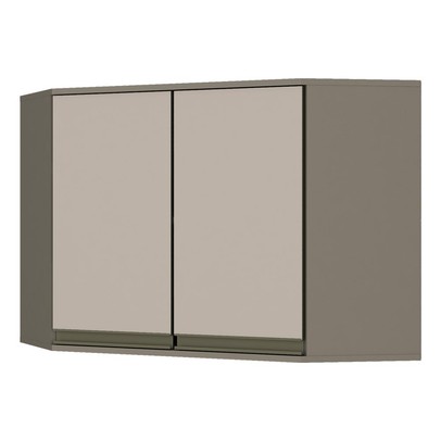 Armário Aéreo Cozinha de Canto 2 Portas Connect Duna/Cristal C57 - Henn