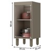 Armário de Cozinha 1 Porta Connect Duna/Cristal C61 - Henn