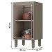 Armário de Cozinha 1 Porta Connect Duna/Cristal C62 - Henn