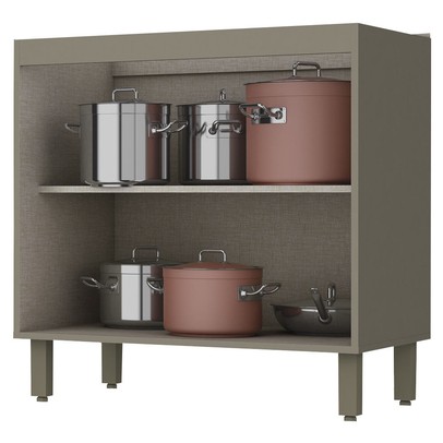 Armário de Cozinha 2 Portas Connect Duna/Cristal C64 - Henn