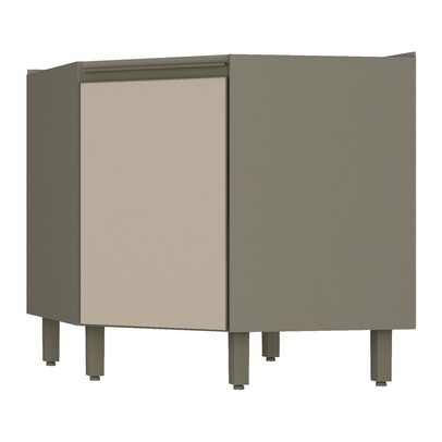 Armário de Cozinha para Canto Oblíquo 1 Porta Connect Duna/Cristal C67 - Henn