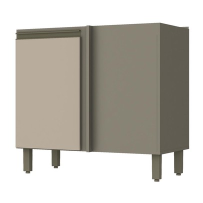 Armário de Cozinha para Canto Reto 1 Porta Connect Duna/Cristal C68 - Henn