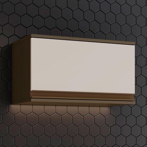 Armário Aéreo Cozinha 1 Porta Basculante Connect Duna/Cristal C77 - Henn