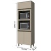 Torre Quente para 2 Fornos 71,5 Cm Connect Duna/Cristal - Henn
