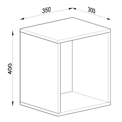 Nicho de Decoração 40x35 Cm Kd1555 Bac Branco - Quiditá Móveis