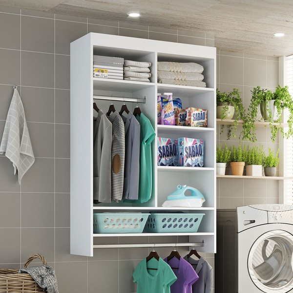 Closet Suspenso Kd1700 Bac Branco - Quiditá Móveis