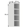 Armário Aéreo Cozinha 20 Cm 4 Nichos Branco - Madesa