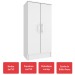 Armário Multiuso 2 Portas Florida 902305p Branco - Manto Móveis