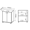 Armário de Cozinha Baixo 2 Portas 1 Prateleira Bl3300 Branco - Tecno Mobili