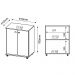 Armário de Cozinha Baixo 2 Portas 1 Prateleira Bl3300 Branco - Tecno Mobili