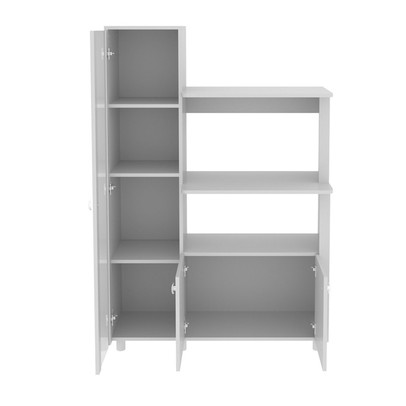 Armário de Cozinha com Cristaleira 3 Portas Bl3304 Branco - Tecno Mobili