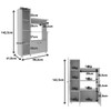 Armário de Cozinha com Cristaleira 3 Portas Bl3304 Branco - Tecno Mobili