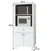 Torre Quente 2 Portas 1 Gaveta Bl3305 Branco - Tecno Mobili