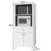 Torre Quente 2 Portas 1 Gaveta Bl3305 Branco - Tecno Mobili