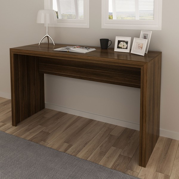 Mesa Escrivaninha Me4135 Nogal - Tecno Mobili