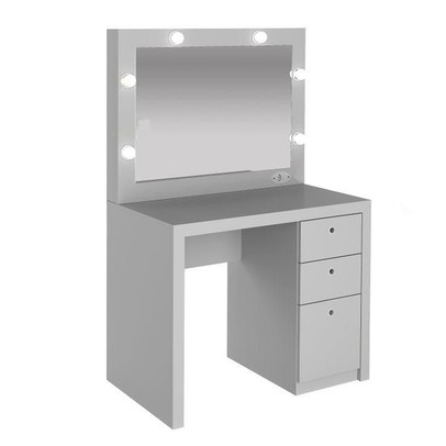 Penteadeira Compacta 3 Gavetas Camarim Pe2010 Branco - Tecno Mobili