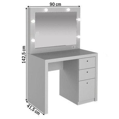 Penteadeira Compacta 3 Gavetas Camarim Pe2010 Branco - Tecno Mobili
