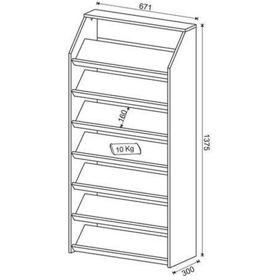 Sapateira Vertical Sa3403 Branco - Tecno Mobili