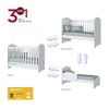 Berço Mini Cama Bala de Menta Branco - Henn