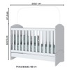 Berço Mini Cama Bala de Menta Branco - Henn