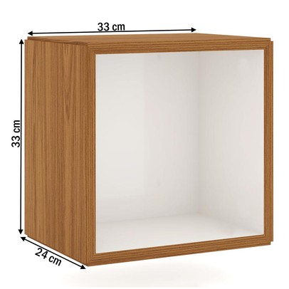 Nicho 100% Mdf 33 Cm Tb155 Freijo/Off White - Dalla Costa