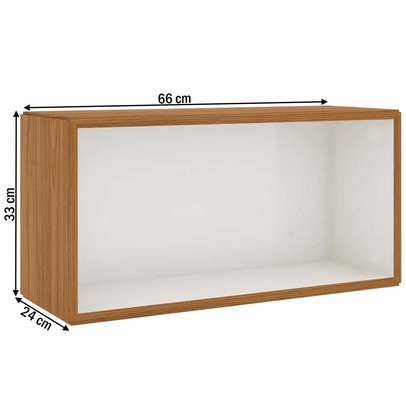 Nicho 100% Mdf 66 Cm Tb156 Freijo/Off White - Dalla Costa