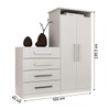 Cômoda 2 Portas 4 Gavetas 1d024 Branco - Rodial