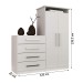 Cômoda 2 Portas 4 Gavetas 1d024 Branco - Rodial