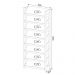 Sapateira 8 Prateleiras 69 Cm Az1006 Branco/Nogal - Tecno Mobili