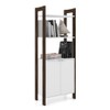 Estante para Livros 2 Portas 65 Cm Az1009 Branco/Nogal - Tecno Mobili