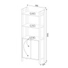 Estante para Livros 2 Portas 65 Cm Az1009 Branco/Nogal - Tecno Mobili