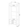 Closet 2 Gavetas 65 Cm Az1011 Branco/Nogal - Tecno Mobili