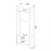 Closet 2 Gavetas 65 Cm Az1011 Branco/Nogal - Tecno Mobili