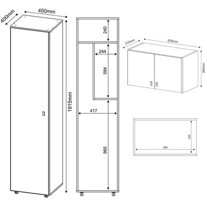 Lavanderia Completa Andorra Branco - Tecno Mobili