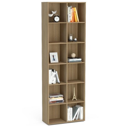 Estante para Livros Caracol 12 Nichos Castanho Ff - Politorno