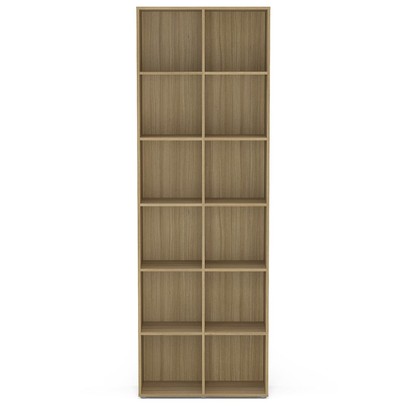 Estante para Livros Caracol 12 Nichos Castanho Ff - Politorno