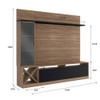 Rack com Painel para TV Até 50 Polegadas 3 Portas 2021 Mn/Ptx Montana/Preto - Quiditá Móveis