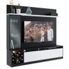 Rack com Painel para TV Até 50 Polegadas 3 Portas 2021 Ptx/Bac Preto/Branco - Quiditá Móveis