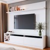Rack com Painel para TV Até 65 Polegadas 2 Portas Branco 2022 - Quiditá Móveis