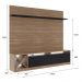 Rack com Painel para TV Até 65 Polegadas 2 Portas Montana/Preto 2022 - Quiditá Móveis